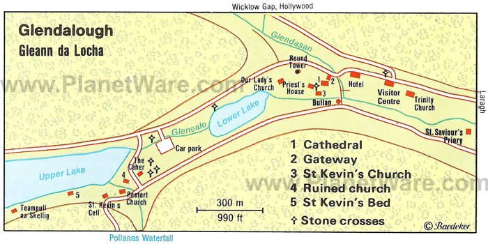 Glendalough - Map