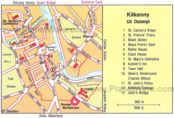 Kilkenny Map - Tourist Attractions