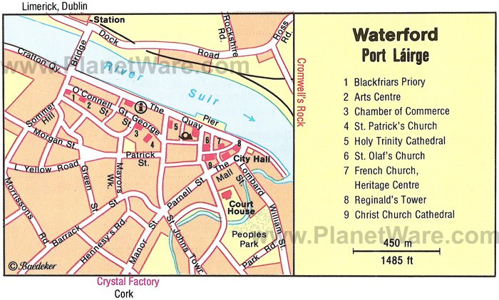Waterford Map - Tourist Attractions