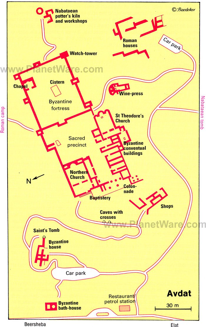 Avdat - Floor plan map