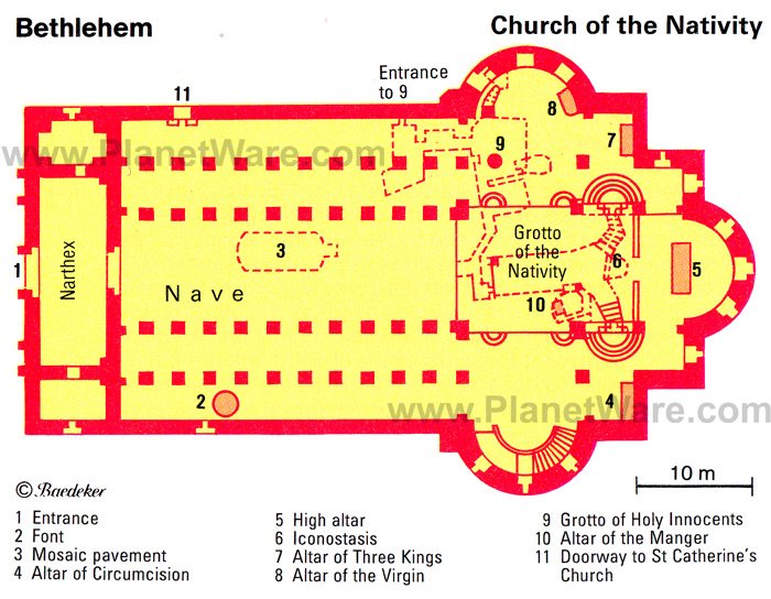 Bethlehem - Geburtskirche - Grundrissplan