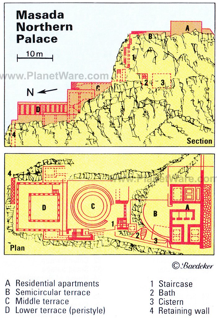 Masada - Northern Palace - Floor plan map