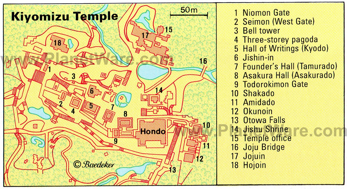 Temple Kiyomizu - Plan d'étage