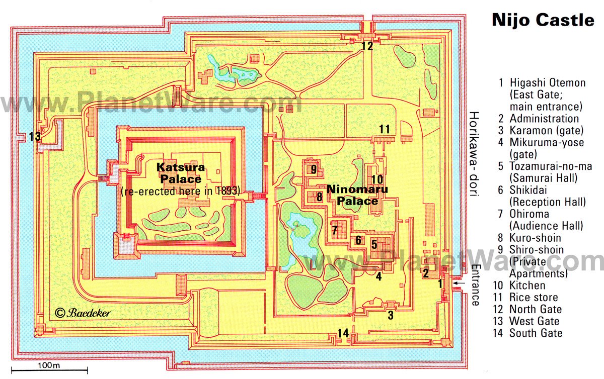 Nijo Castle - Floor plan map