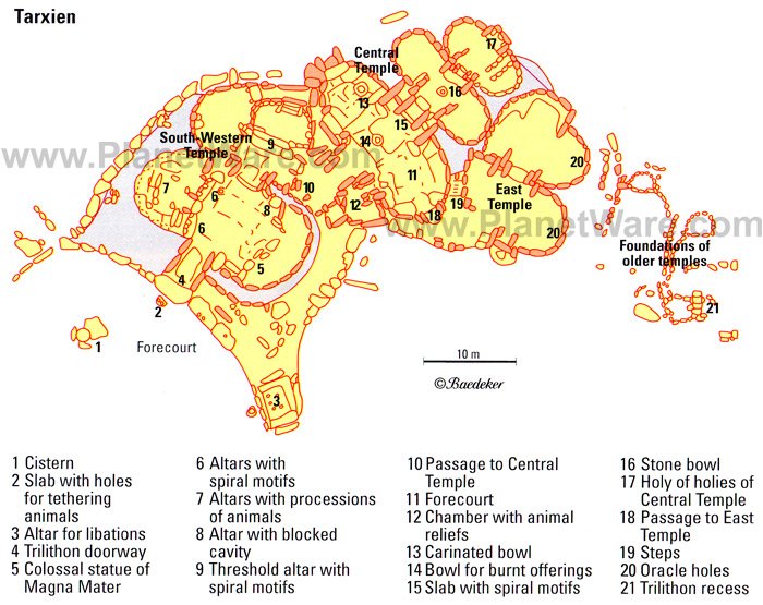 Tarxien - Floor plan map