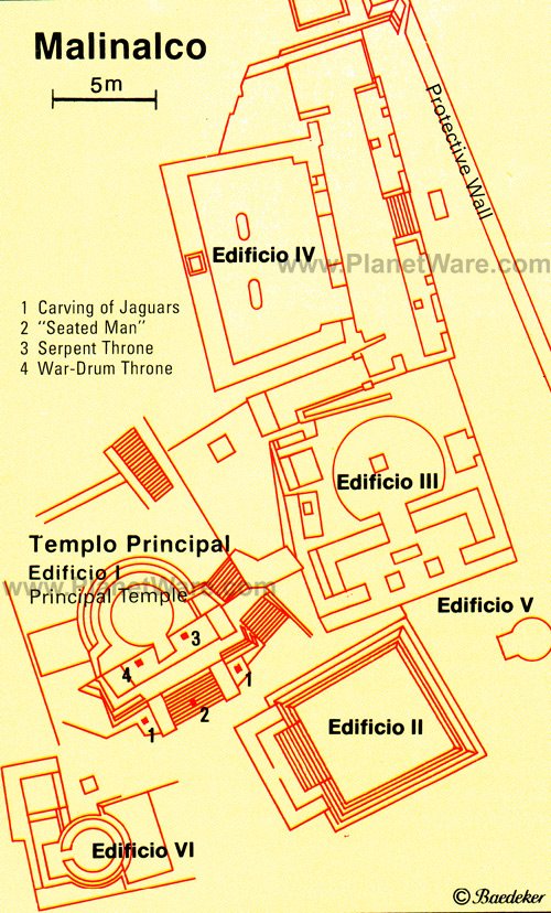 Malinalco Map - Tourist Attractions