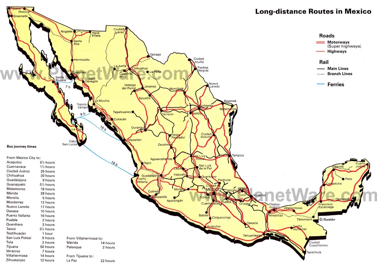 México Número De Mapas De Carreteras De México - Mapa De Carreteras De 499