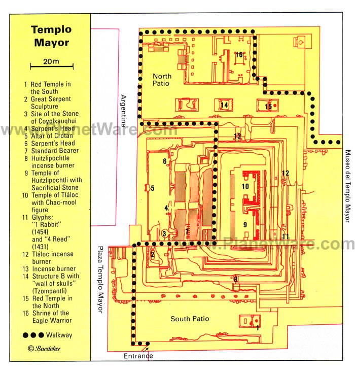 Templo Mayor - Floor plan map
