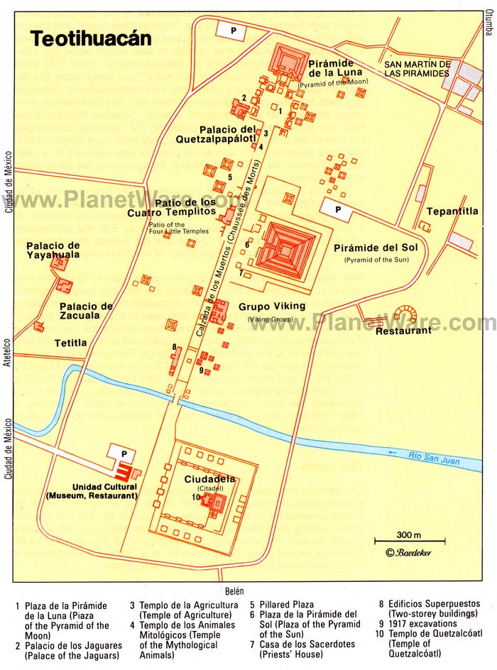 Teotihuacan - Site map