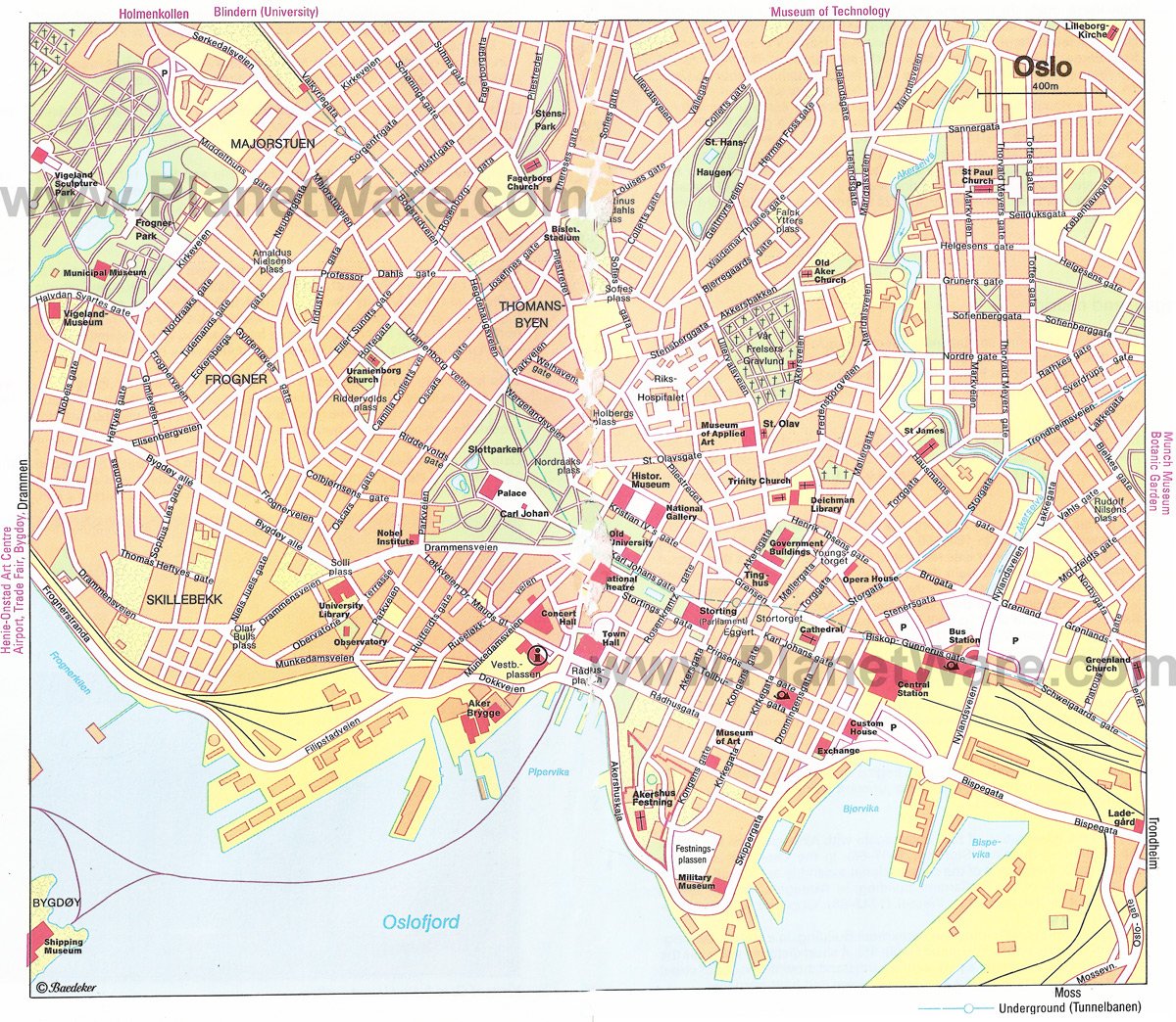 Oslo Map - Tourist Attractions