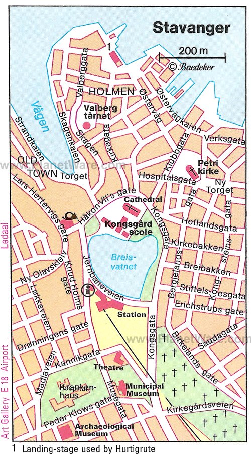 Stavanger Map - Tourist Attractions