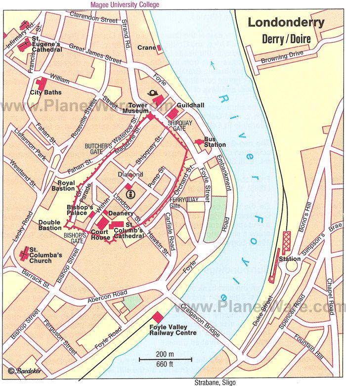 Londonderry Map - Tourist Attractions