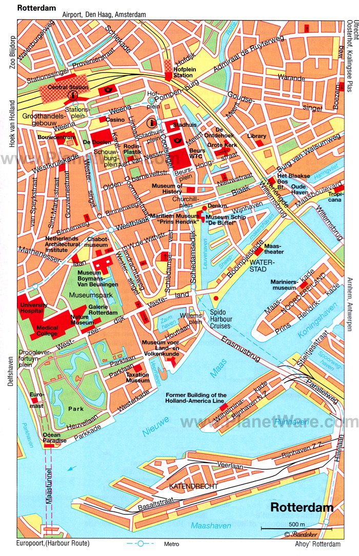 Rotterdam Map - Tourist Attractions