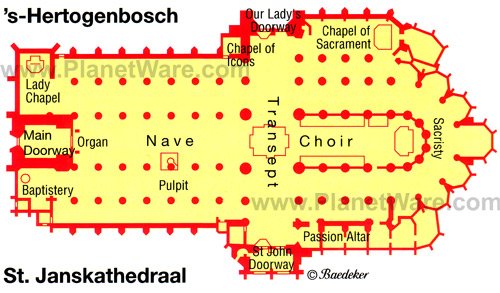 's-Hertogenbosch St Janskathedraal - Floor plan map