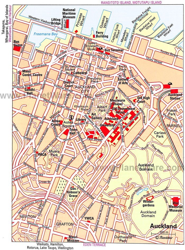 Auckland Map - Tourist Attractions