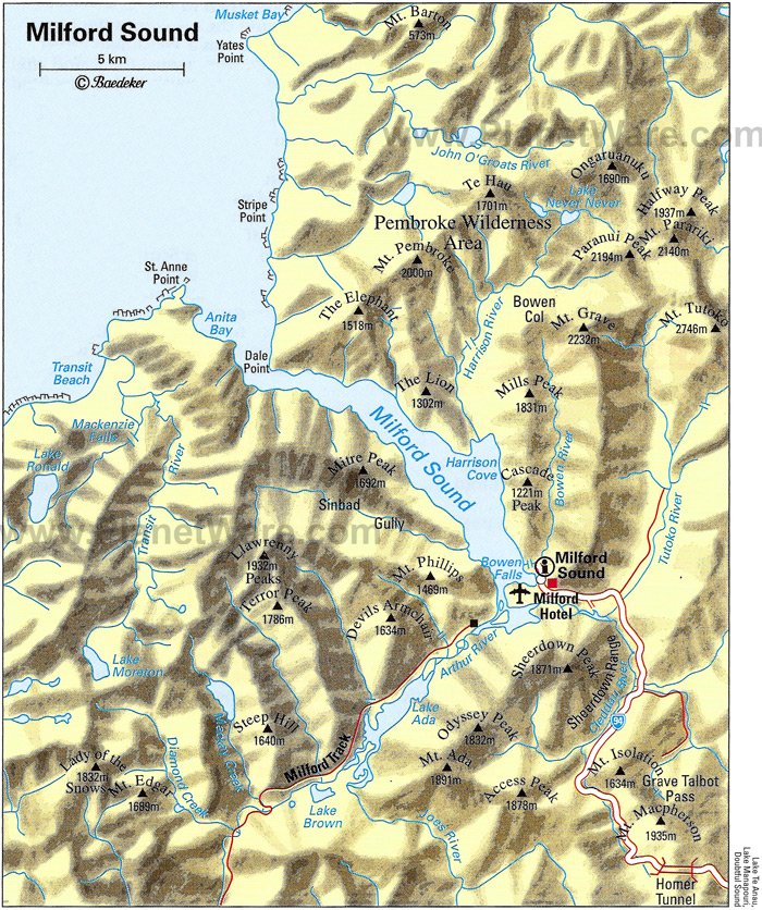 Milford Sound Map