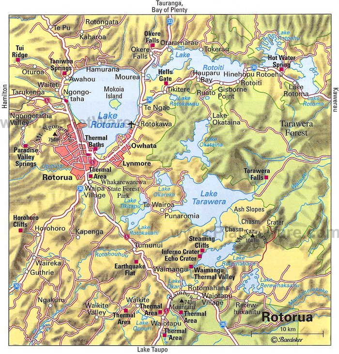 Rotorua Map - Tourist Attractions