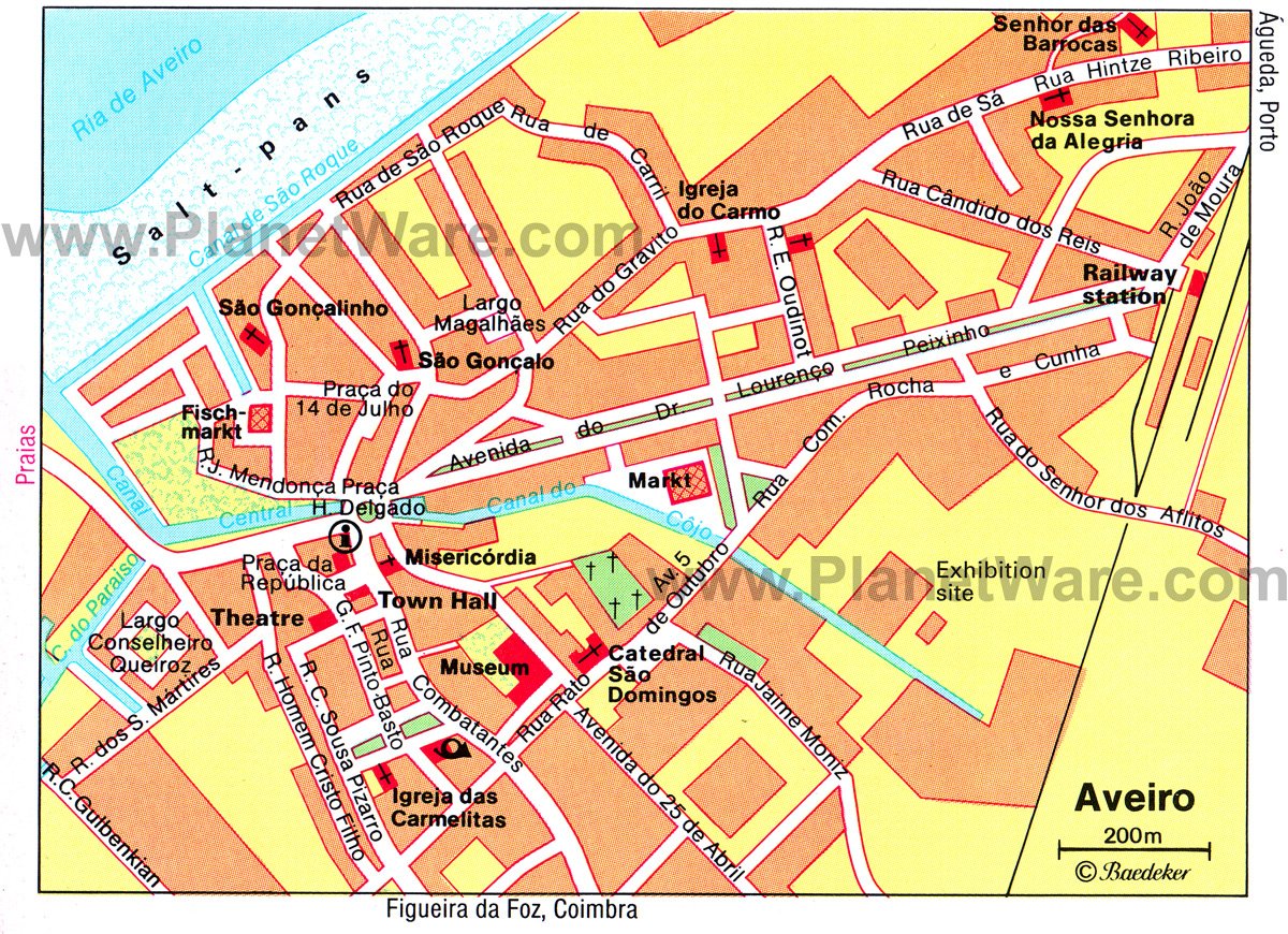 Aveiro Map - Tourist Attractions