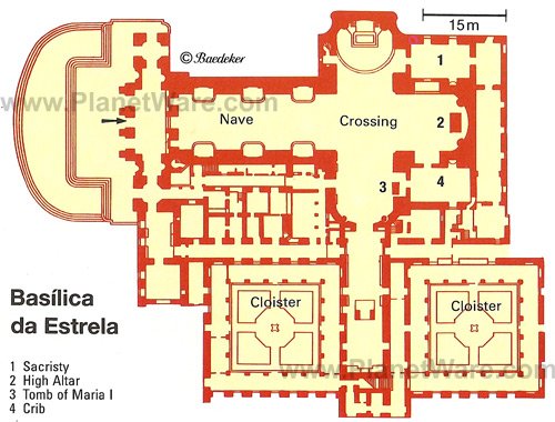Basilica da Estrela - Floor plan map