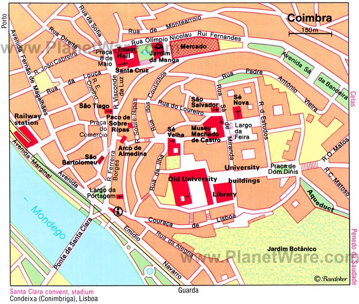 Coimbra Map - Tourist Attractions