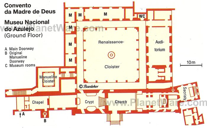 Convento da Madre de Deus - Floor plan map