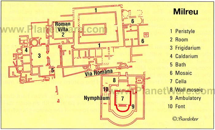 Milreu Map - Tourist Attractions