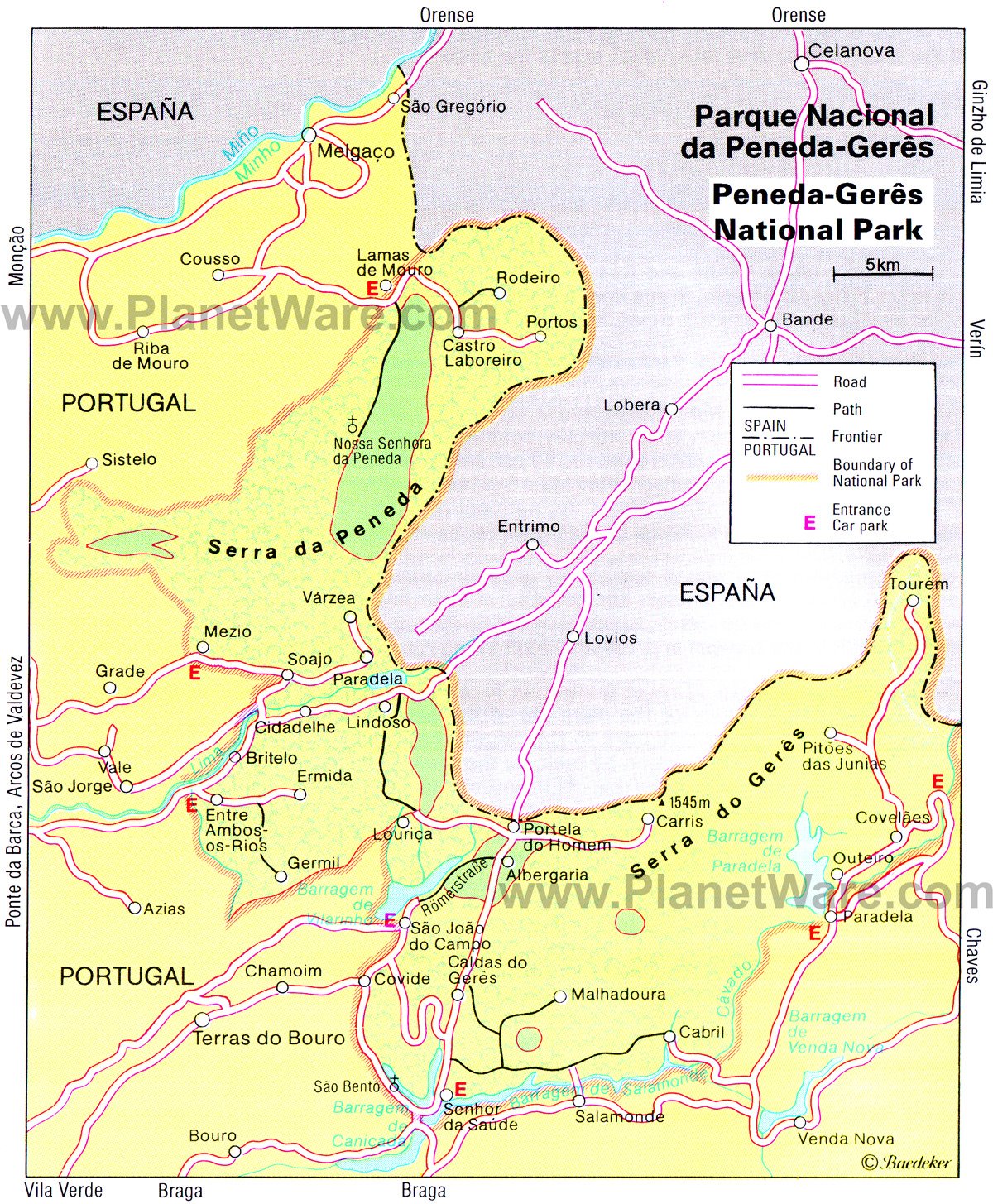 Peneda-Geres National Park - Layout map