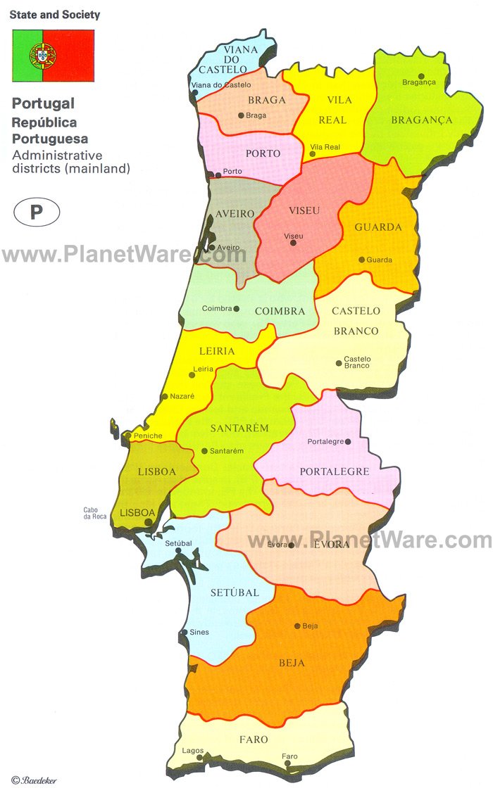 Look our special portugal map