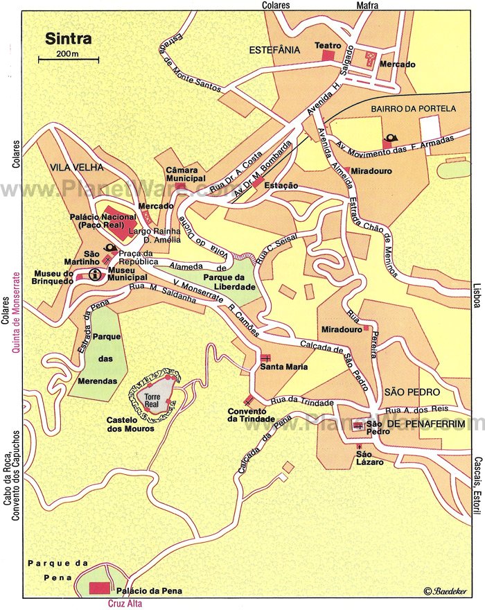 sintra walking tour map