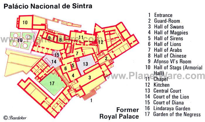 Sintra - Royal Palace - Floor plan map