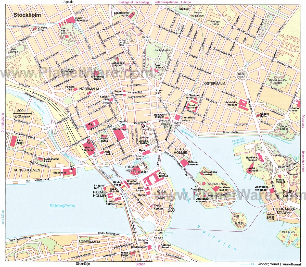 Stockholm Map - Tourist Attractions