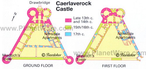 Caerlaverock Castle - Floor plan map