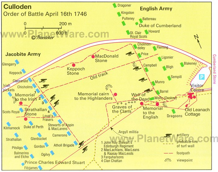 Culloden - Order of Battle April 16, 1746 - Map 