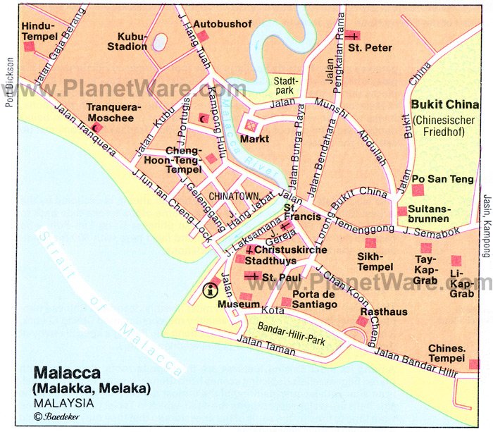 Malacca Town Map