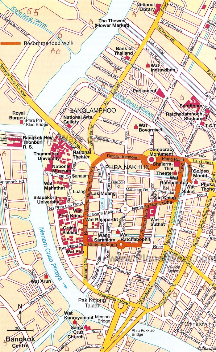 Bangkok Downtown, Bangkok Map - Tourist Attractions