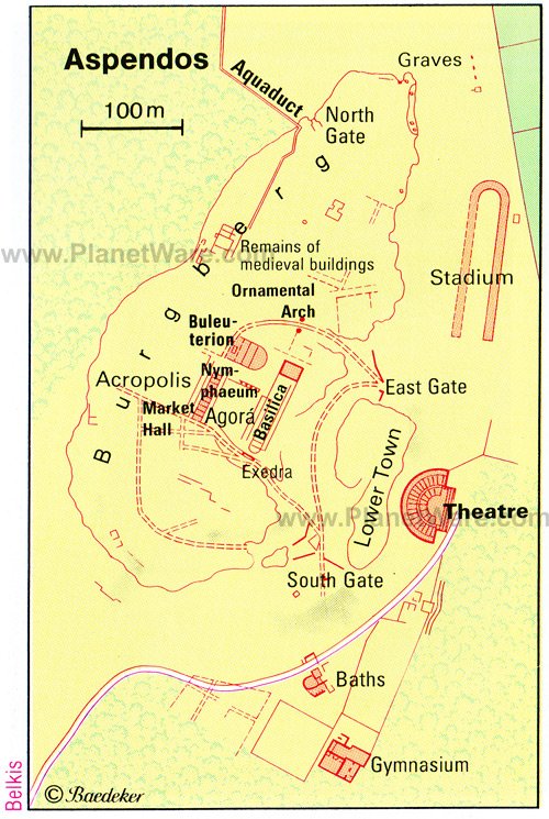 Aspendos - Floor plan map