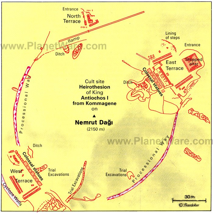 Nemrut Dagi - Floor plan map