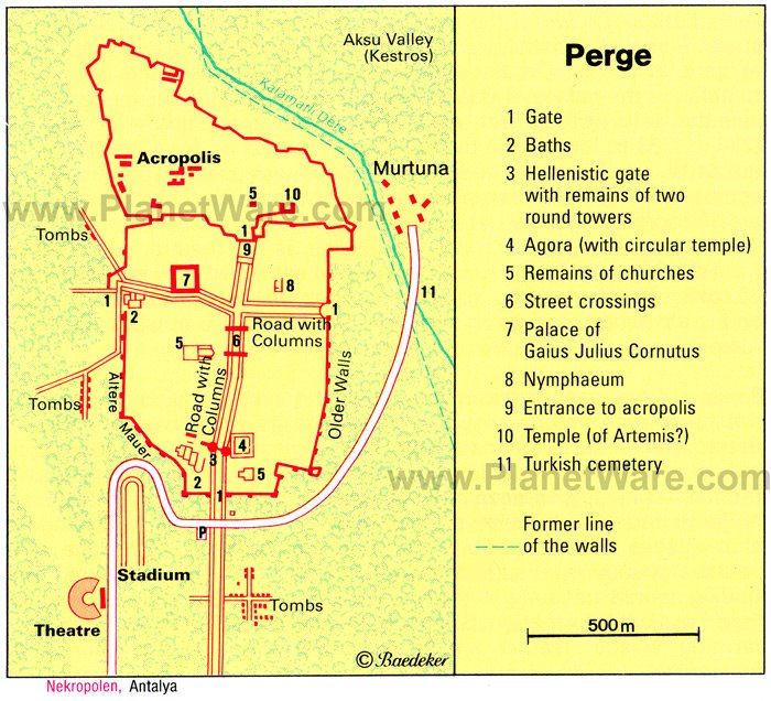 Perge - Floor plan map