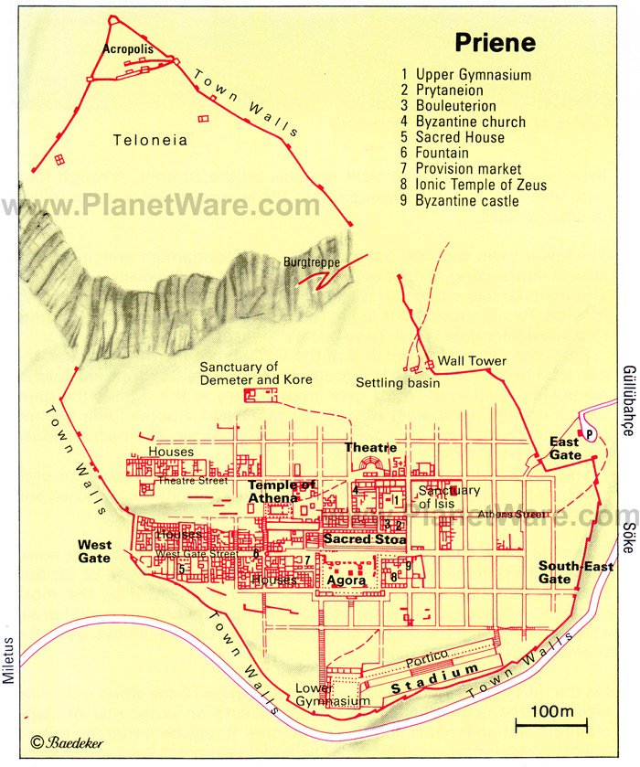Priene - Floor plan map