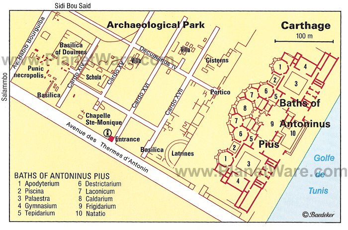 Carthage - Archeological Park - Floor plan map