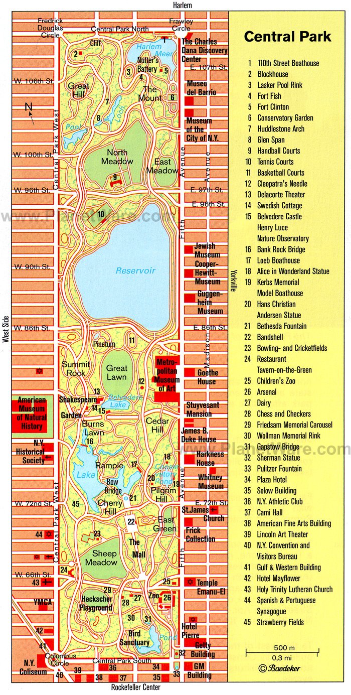 Simple Central Park Map