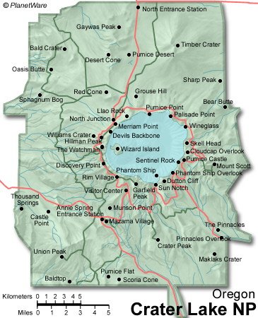 Crater Lake National Park - Floor plan map