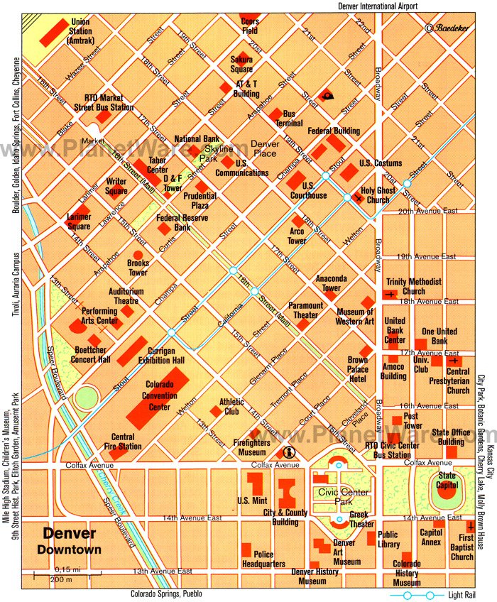 Denver Map - Tourist Attractions