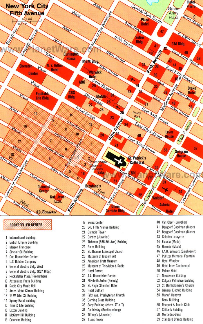 Fifth Avenue - Layout map