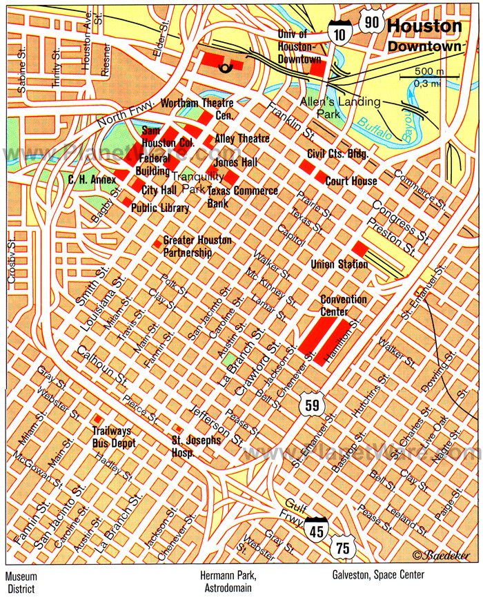 Houston Map - Tourist Attractions