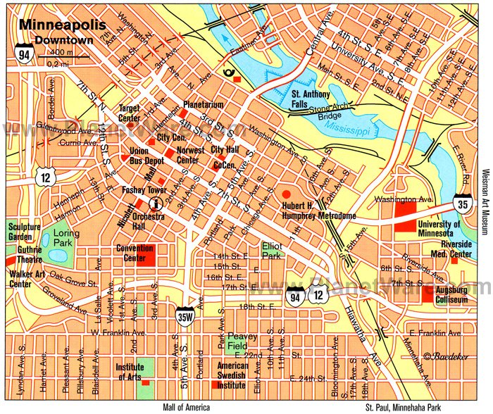 Minneapolis Map - Tourist Attractions