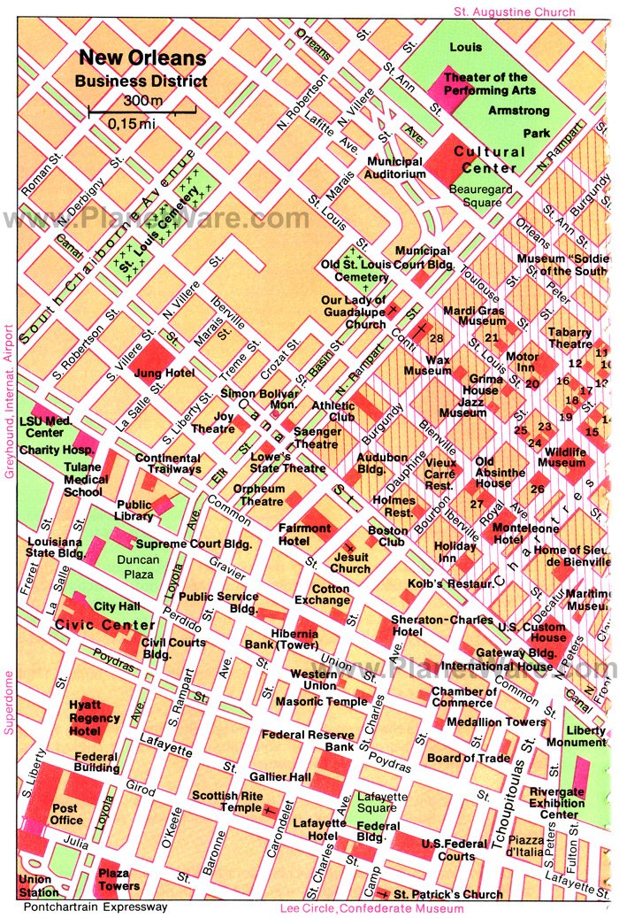 New Orleans Area Map