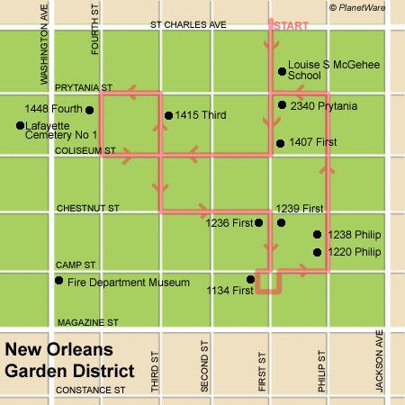 New Orleans Garden District - Floor plan map