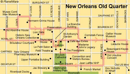 New Orleans Old Quarter - Floor plan map