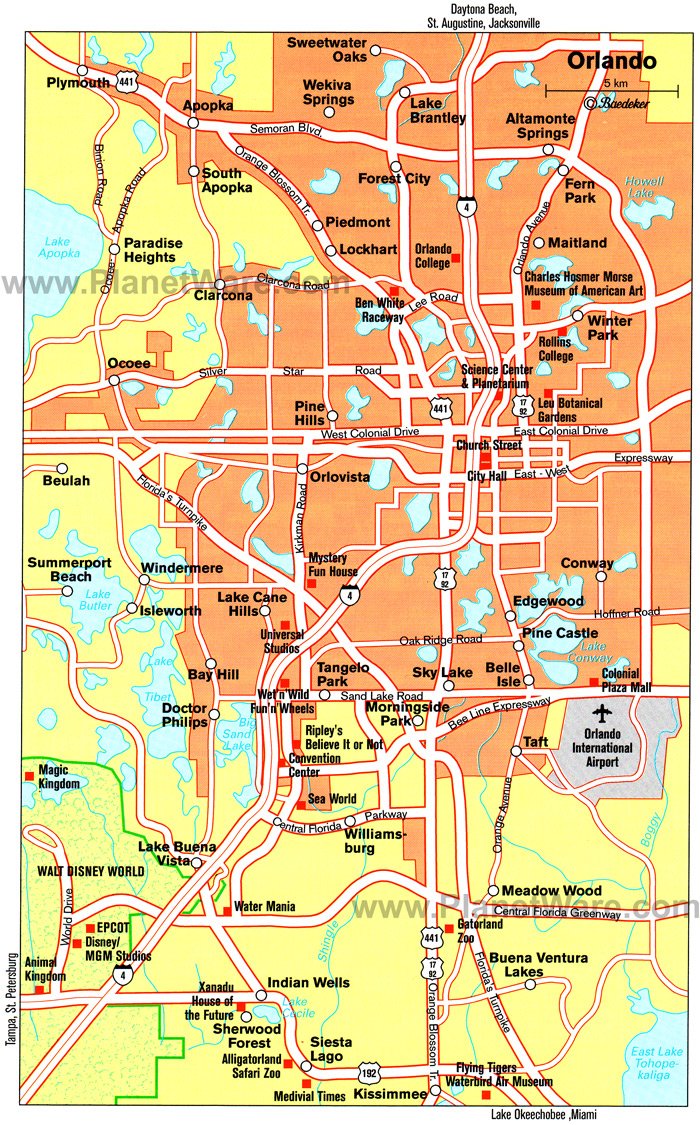 Orlando Map - Tourist Attractions